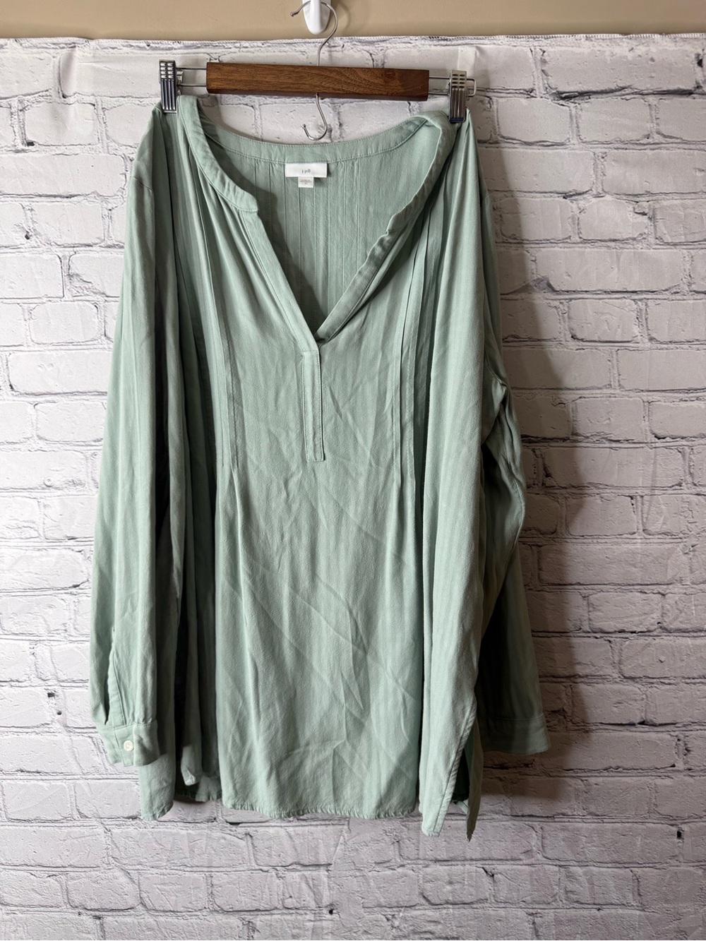 J. Jill Light Sage V-Neck Long Sleeve Women's tunic size xl - Picture 2 of 12